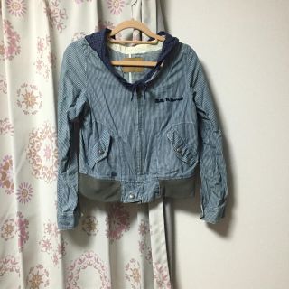 ダブルクローゼット(w closet)の【激安】w closet♡セーラー風ストライプブルゾン スカーフつき(ブルゾン)