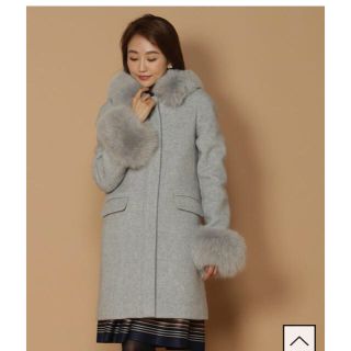 アンドクチュール(And Couture)の♡美品♡アンドクチュール♡FOXファー コート グレー S(ロングコート)