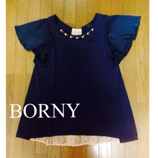 ボルニー(BORNY)のBORNY ビジュートップス(カットソー(半袖/袖なし))