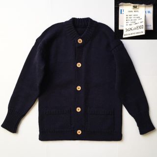 LE TRICOTEUR ル トリコチュール ガンジーカーディガン ニット 紺の