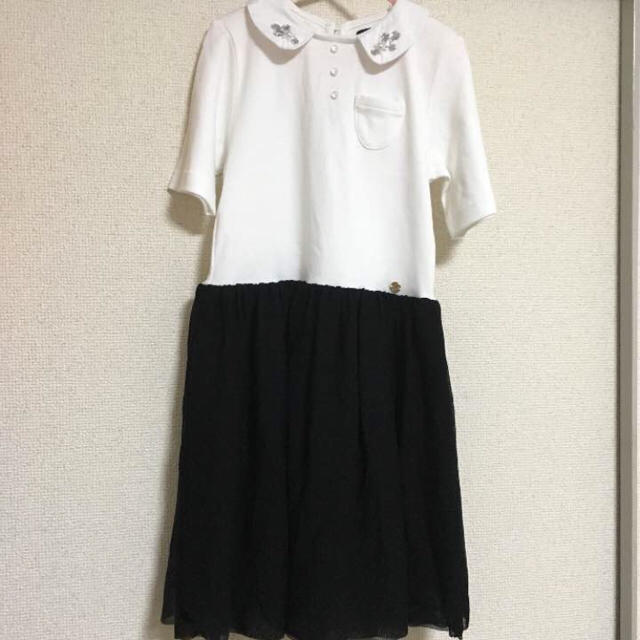 新品 未使用品 襟付きワンピース リリオープ 130㎝ キッズ/ベビー/マタニティのキッズ服女の子用(90cm~)(ワンピース)の商品写真