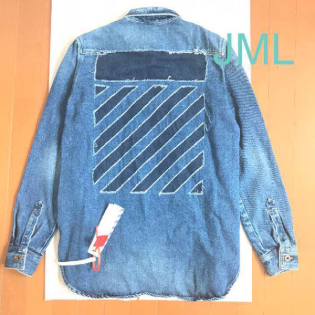 OFF-WHITE DIAG WINDOW DENIM SHIRT M