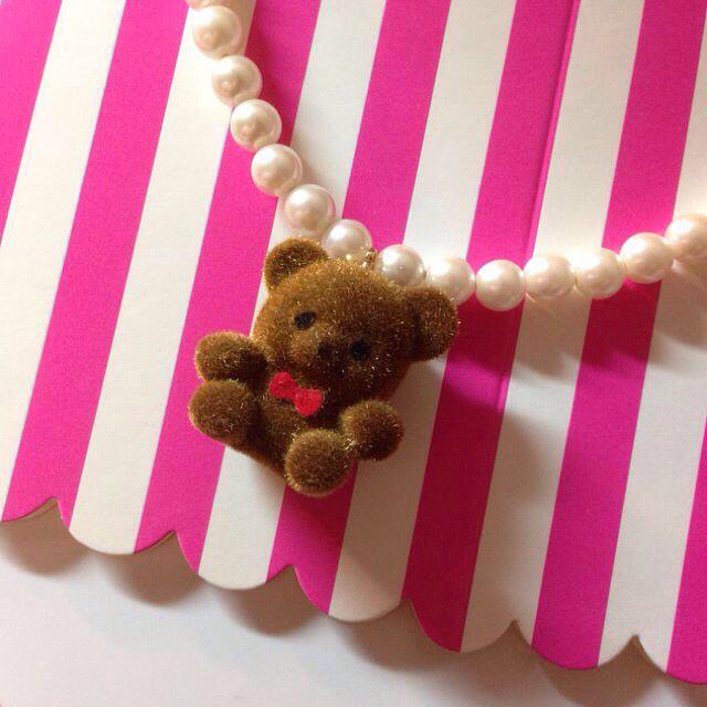 teddy pearl necklace レディースのアクセサリー(ネックレス)の商品写真