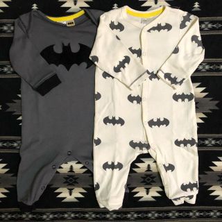 エイチアンドエム(H&M)のH&M baby ロンパース BADMAN 2枚セット バッドマン(ロンパース)