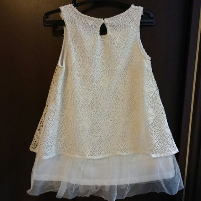 レース チュールワンピース サイズ 120ｾﾝﾁ キッズ/ベビー/マタニティのキッズ服女の子用(90cm~)(ワンピース)の商品写真