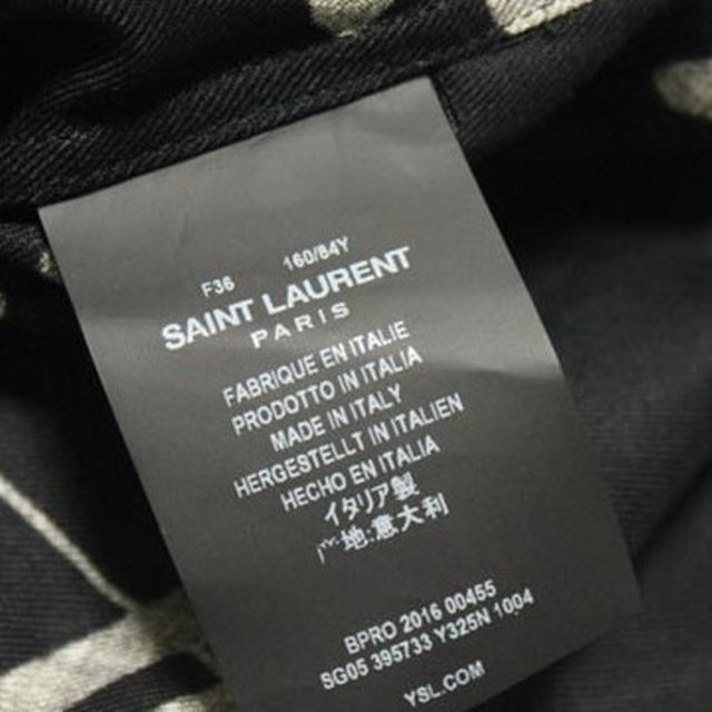 Saint Laurent(サンローラン)のRobin様専用【エディ期】2016AW新品サンローラン・パリ【音符シャツ】36 レディースのトップス(その他)の商品写真