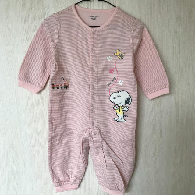 SNOOPY(スヌーピー)のSNOOPYカバーオール キッズ/ベビー/マタニティのベビー服(~85cm)(カバーオール)の商品写真