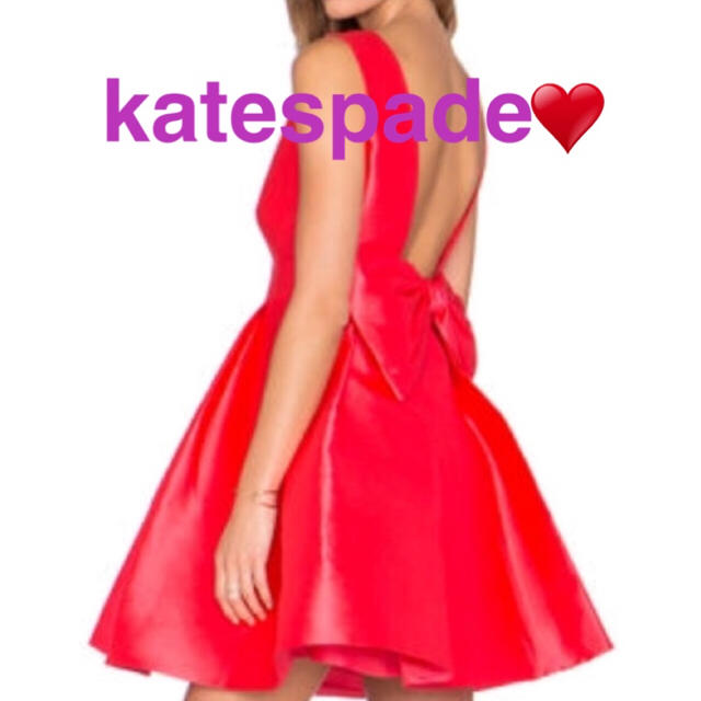 kate spade new york(ケイトスペードニューヨーク)のKate spade‼️ ♥︎バックおリボン ワンピース♥︎ 普段使いやパーティ レディースのワンピース(ミニワンピース)の商品写真