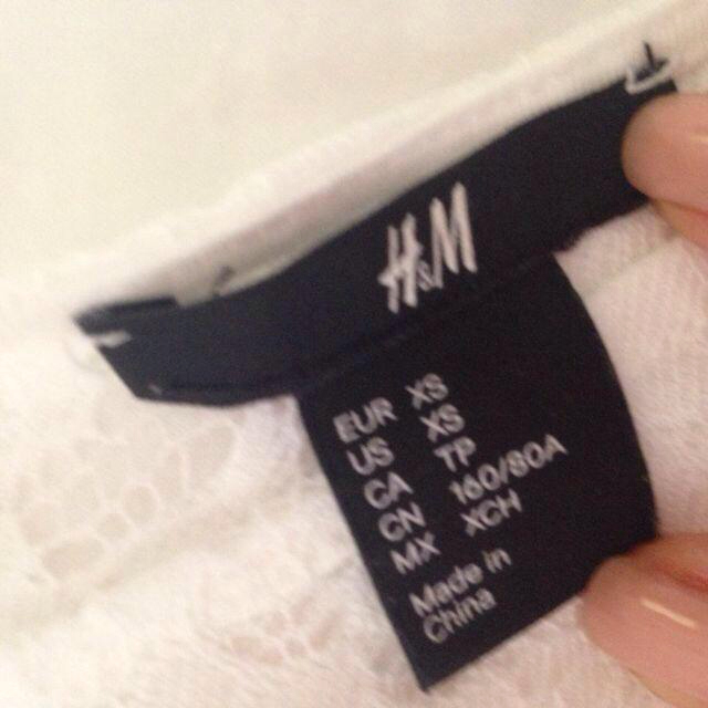 H&M(エイチアンドエム)のH&M レースTシャツ レディースのトップス(Tシャツ(半袖/袖なし))の商品写真