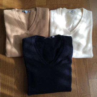 ユニクロ(UNIQLO)のユニクロ カシミア カシミヤVネック サイズXL (ニット/セーター)