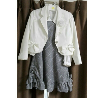 ヒロミチナカノ(HIROMICHI NAKANO)の子供フォーマル　白ジャケット(ドレス/フォーマル)