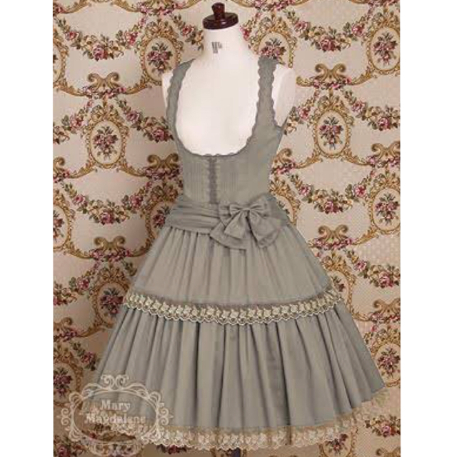 Victorian maiden(ヴィクトリアンメイデン)のエロディドールJSK🥀ペールカーキ 美品 レディースのワンピース(ひざ丈ワンピース)の商品写真