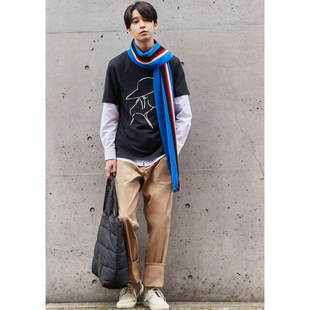 UNIQLO(ユニクロ)の【sk様専用】ユニクロ×JW アンダーソン マフラー ストライプ／ブルー 新品！ メンズのファッション小物(マフラー)の商品写真