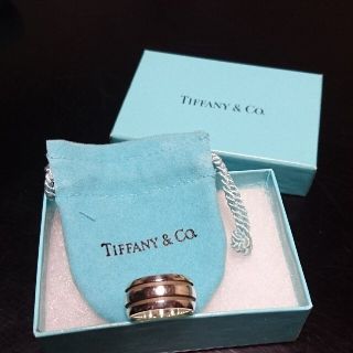 ティファニー(Tiffany & Co.)のTiffany&Co. ダブルライン リング silver925 #8(リング(指輪))