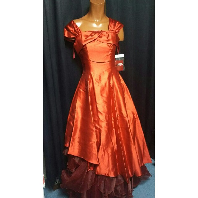 ジュネビビアン 赤 ロングドレス