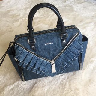 ディーゼル(DIESEL)の美品 ディーゼル LE-ZIPPER LE-TRASY デニム2wayバッグ(ハンドバッグ)