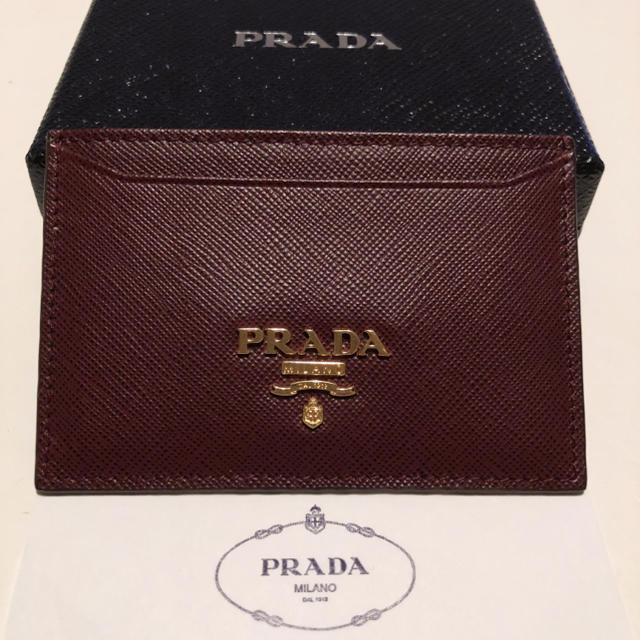 最終値下げ❗️ PRADA   名刺入れ　カード サフィアーノ レザー ブラック