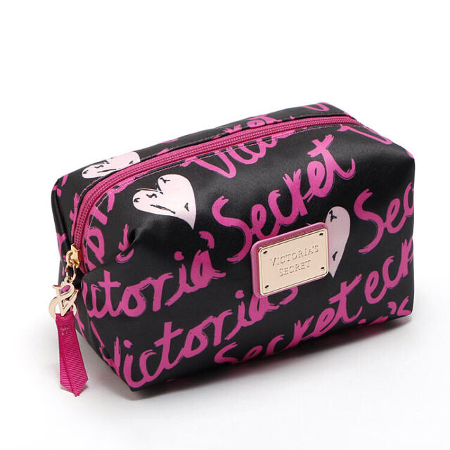 Victoria's Secret(ヴィクトリアズシークレット)のVictoria's Secret 新品メイクポーチ☆ ブラックロゴ レディースのファッション小物(ポーチ)の商品写真
