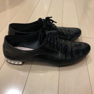 ミュウミュウ(miumiu)の😃様専用 miu miu グリッター レースアップシューズ(ローファー/革靴)