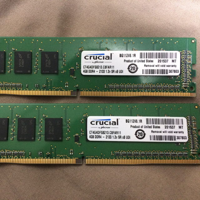 Crucial DDR4-2133 メモリ 8GB×2（16GB） RAM