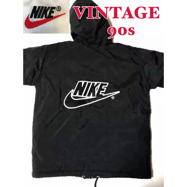 NIKE(ナイキ)のNIKE ナイキ フーディー  コーチジャケット 中綿ジャケット 90s   メンズのジャケット/アウター(スタジャン)の商品写真