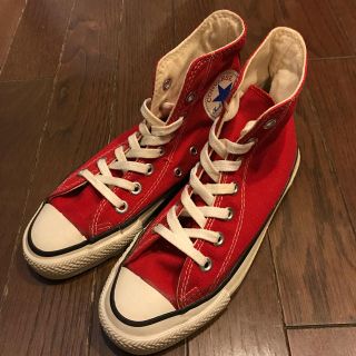 コンバース(CONVERSE)のコンバース usa 赤 デッドストック 80s 22.5(スニーカー)