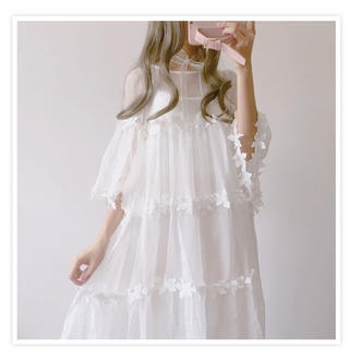 ディーホリック(dholic)の17kg lace floral dress(ひざ丈ワンピース)