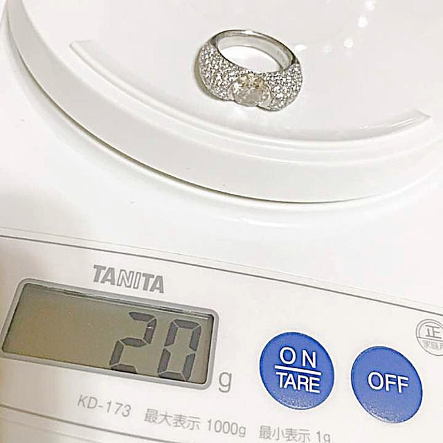 天然 ダイヤモンド リング pt900 3ctアップ 希少 レディースのアクセサリー(リング(指輪))の商品写真