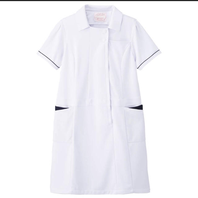新品　ホワイト　看護師　ナース　ワンピース　白衣　LLサイズ