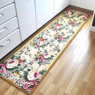 キッチンマット リヨンローズ キッチンマット 50×180cm 新品送料込(キッチンマット)