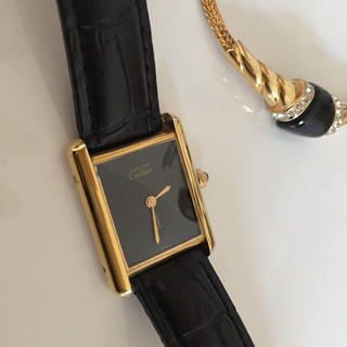 カルティエ(Cartier)の売り切り‼️カルティエ マストタンク ブラック 美品(腕時計)