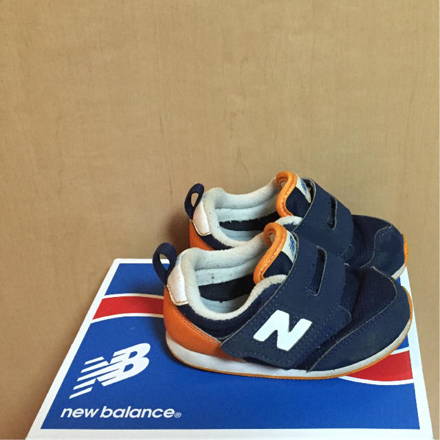 New Balance(ニューバランス)のyukko様専用★ニューバランス＊14.5cm＊ネイビー×オレンジ キッズ/ベビー/マタニティのベビー靴/シューズ(~14cm)(スニーカー)の商品写真