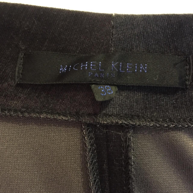 MICHEL KLEIN(ミッシェルクラン)の【ミシェルクラン 】ベロア素材グレーワンピース38サイズ レディースのワンピース(ロングワンピース/マキシワンピース)の商品写真