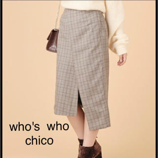 フーズフーチコ(who's who Chico)の新品❁﻿フーズフーチコ グレンチェックタイトスカート(ひざ丈スカート)