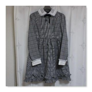 アンクルージュ(Ank Rouge)の(新品)Ank Rouge/グレンチェックワンピース ※難あり(ミニワンピース)