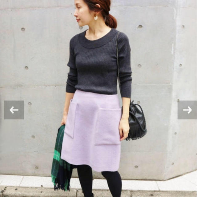 IENA(イエナ)のIENA ソフトモッサー台形スカート レディースのスカート(ひざ丈スカート)の商品写真