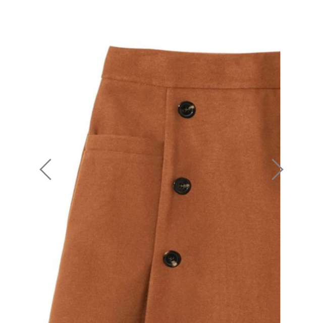 GRL(グレイル)の値下げ♡GRL ダブルボタンスカート オレンジ ブラウン 韓国ファッション 秋 レディースのスカート(ミニスカート)の商品写真