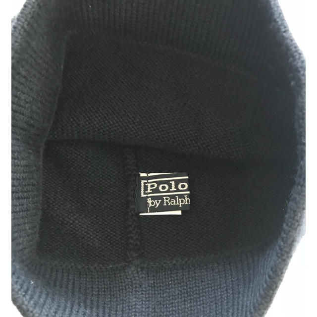 POLO RALPH LAUREN(ポロラルフローレン)の美品◡̈❁ポロラルフローレン ニット帽 ネイビー メンズ メンズの帽子(ニット帽/ビーニー)の商品写真