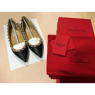 ヴァレンティノ(VALENTINO)のVALENTINO ヴァレンティノ パンプス ロックスタッズ 黒 35.5(ハイヒール/パンプス)