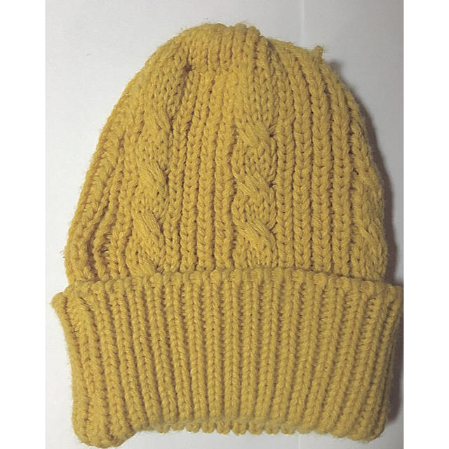 LOWRYS FARM(ローリーズファーム)の黄色 ニット帽 レディースの帽子(ニット帽/ビーニー)の商品写真