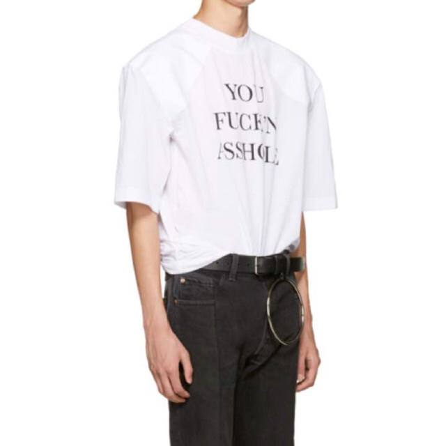 VETEMENTS you fuck'n asshole TEE wh メンズのトップス(Tシャツ/カットソー(半袖/袖なし))の商品写真