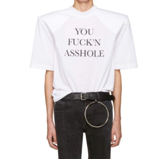 VETEMENTS you fuck'n asshole TEE wh メンズのトップス(Tシャツ/カットソー(半袖/袖なし))の商品写真