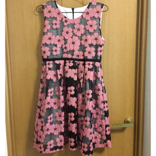 チェリーアン(cherry Ann)のお値下げ♡新品cherry annギンガムチェックフラワーワンピースS♡(ひざ丈ワンピース)