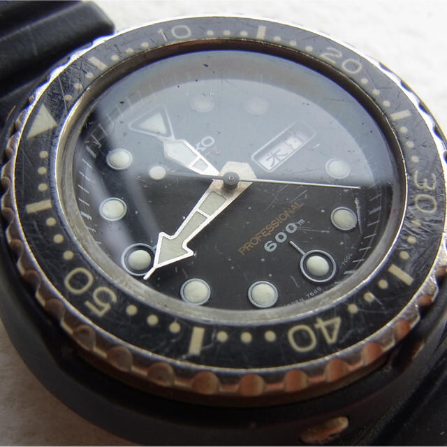 人気カラーの monjobi - SEIKO 600ｍ ジャンク チタニウム 7549-7000 腕時計(アナログ)
