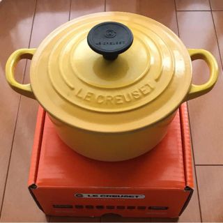 ルクルーゼ(LE CREUSET)のルクルーゼ 16cm イエロー ココット ロンド(鍋/フライパン)