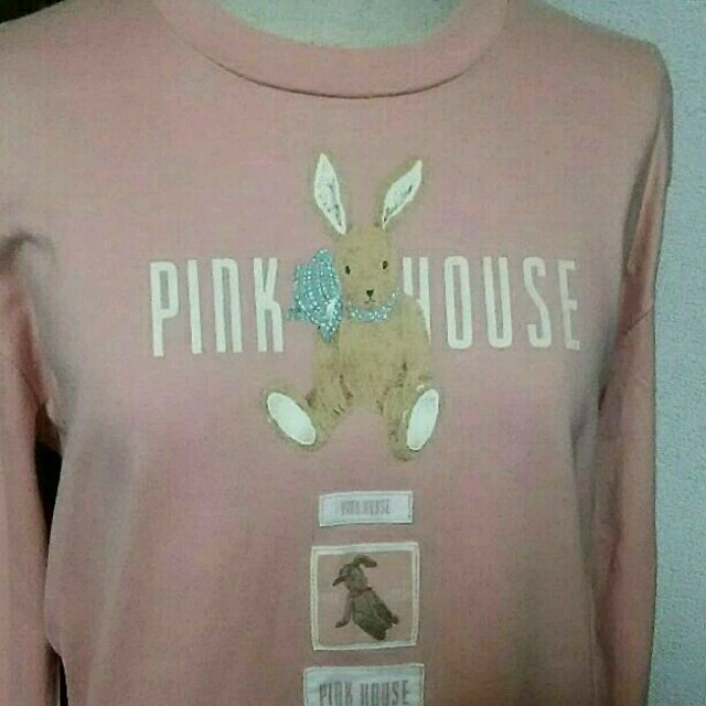 PINK HOUSE(ピンクハウス)のPINK HOUSE うさぎ柄のTシャツ レディースのトップス(Tシャツ(長袖/七分))の商品写真