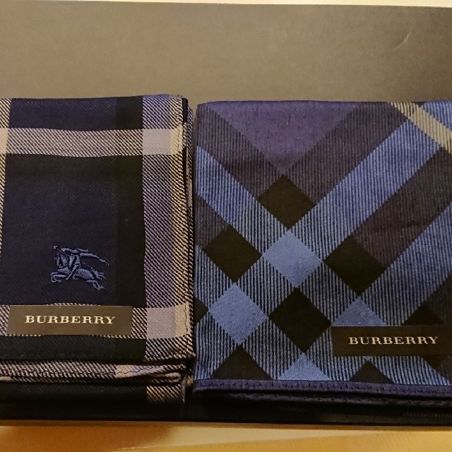 BURBERRY(バーバリー)の定形郵便発送【新品】バーバリー ハンカチ二枚 メンズのファッション小物(ハンカチ/ポケットチーフ)の商品写真