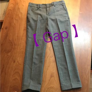 美品‼︎【Gap】ウール50%きれいなラインのグレー裾ダブル仕上げパンツ(カジュアルパンツ)