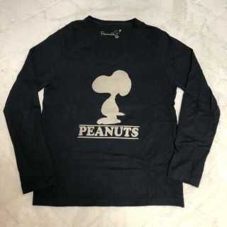 ピーナッツ(PEANUTS)のpeanut(ピーナッツ) スヌーピー シャツ 黒(Tシャツ/カットソー(七分/長袖))