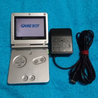 ゲームボーイアドバンス(ゲームボーイアドバンス)のGBA【任天堂 ゲームボーイアドバンスＳＰ(プラチナシルバー)本体】(携帯用ゲーム機本体)